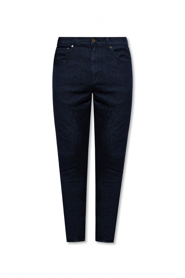 The pants have an elastic waistband and drawcord for a fit that feels just right  Skinny jeans