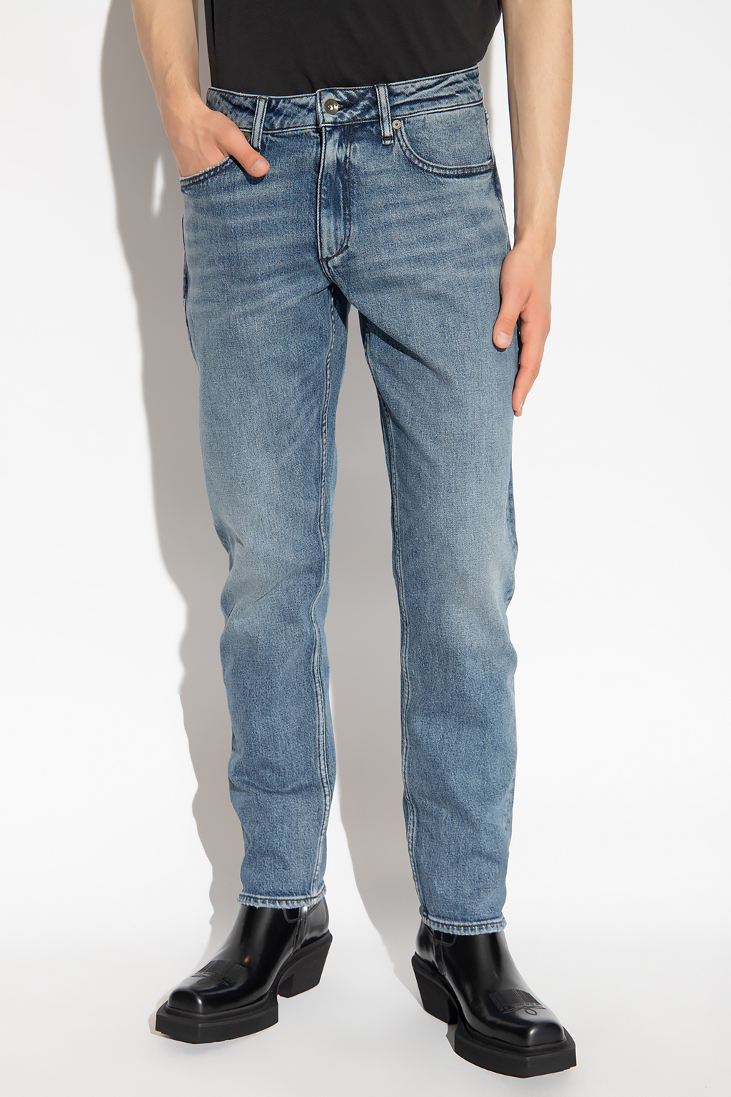 shirt dress zip  Wrangler Skinny jeans in blauw