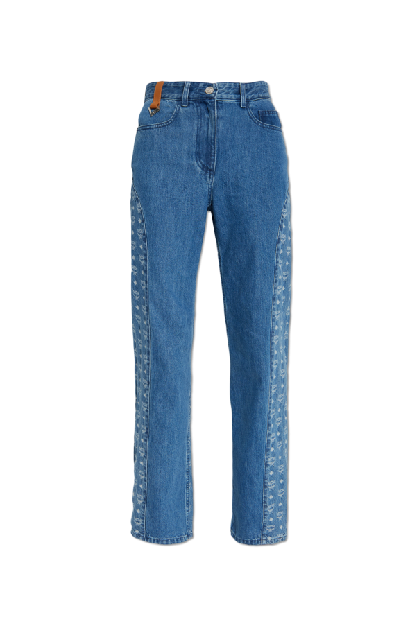 MCM Jeansy z monogramem