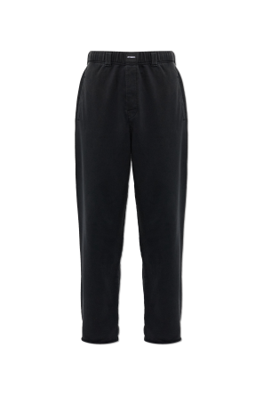 Sweatpants with raw-hem legs