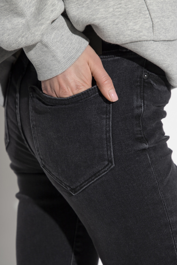 Jeans cintura alta con lazada