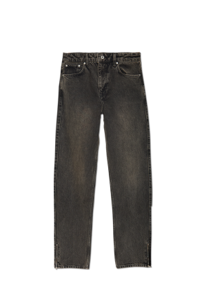 Jeans mit eingenähtem Reißverschluss in den Hosenbeinen