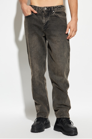 Represent Jeans with sewn-in zippers in the legs