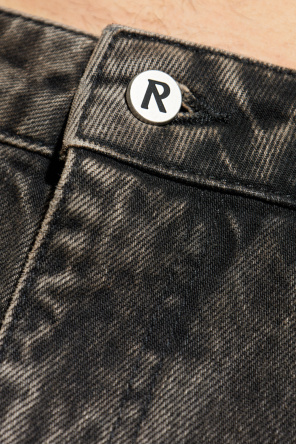 Represent Jeans with sewn-in zippers in the legs