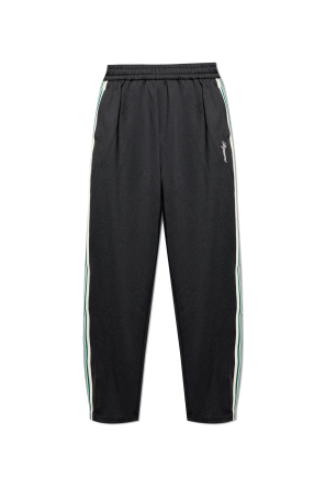 Trousers with side stripes