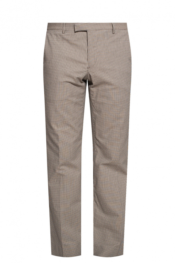 Iro Patterned pleat-front trousers