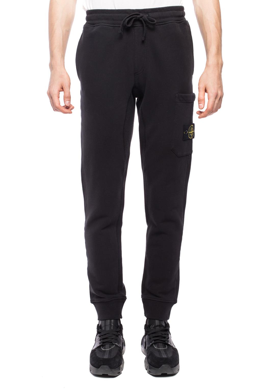 stone island sweatpants black