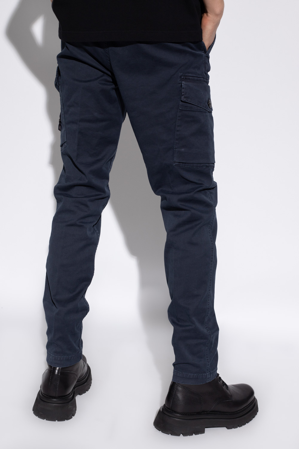 Stone Island trousers Twill with logo