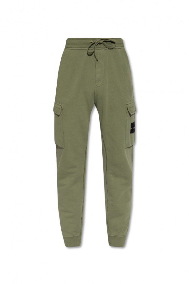 Stone Island Sweatpants with logo patch