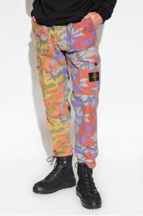 Stone Island Trousers with camo motif