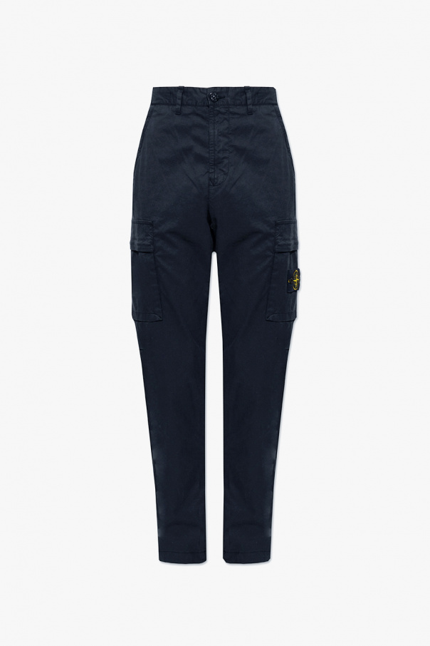 Stone Island pleats Trousers with logo