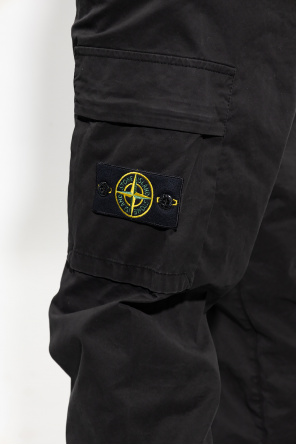 Stone Island style trousers with logo