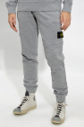 Stone Island Sweatpants with logo patch