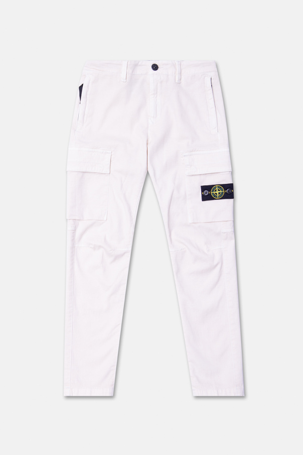 Stone Island Kids Patched trousers