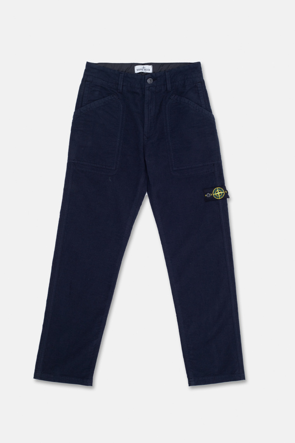 Stone Island Kids roll-neck trousers with logo