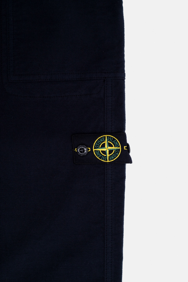 Stone Island Kids Trousers long with logo
