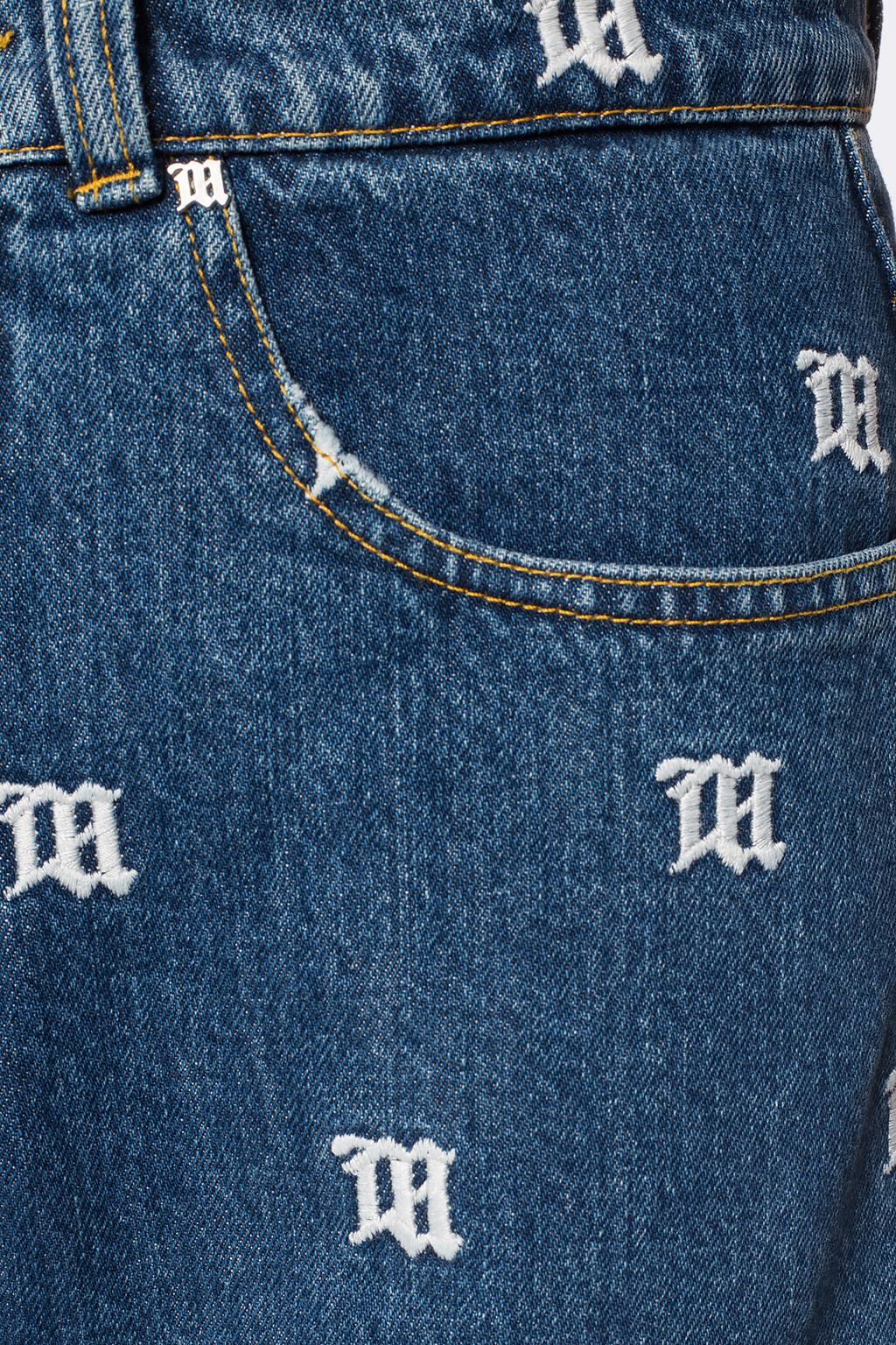 MISBHV Blue Embroidered Monogram Jeans MISBHV