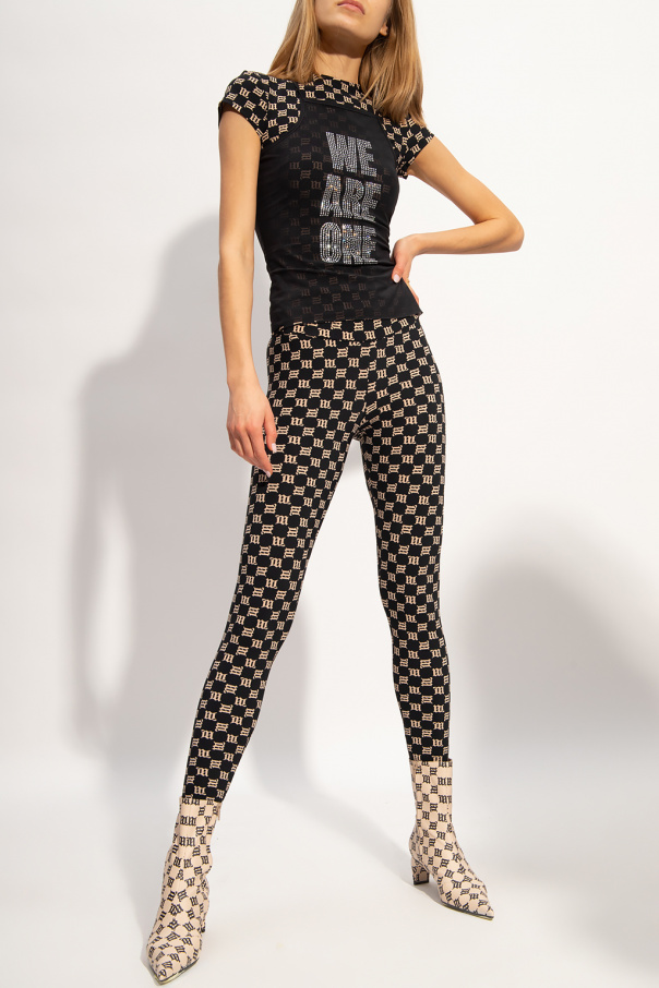 MISBHV Logo Print Leggings - Black