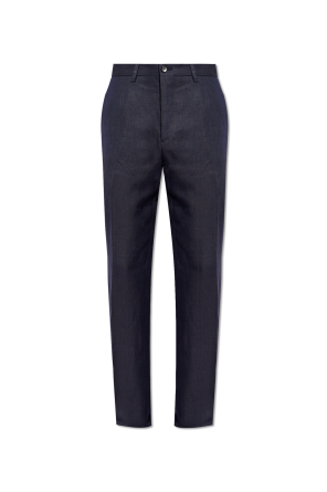 Linen pleat-front trousers od Etro