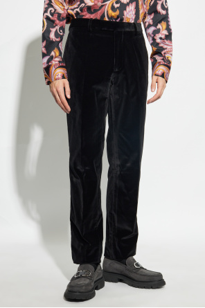 Etro Velvet trousers with side stripes