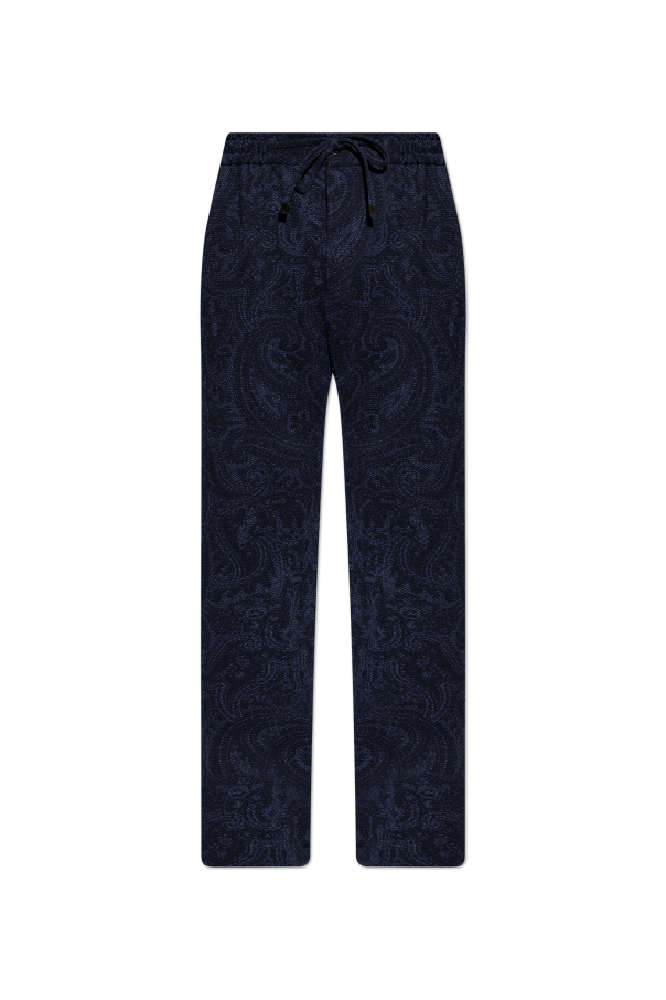 Patterned pleated trousers od Etro