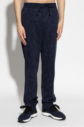 Etro Wzorzyste spodnie w kant