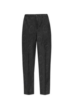 Wool pleated trousers