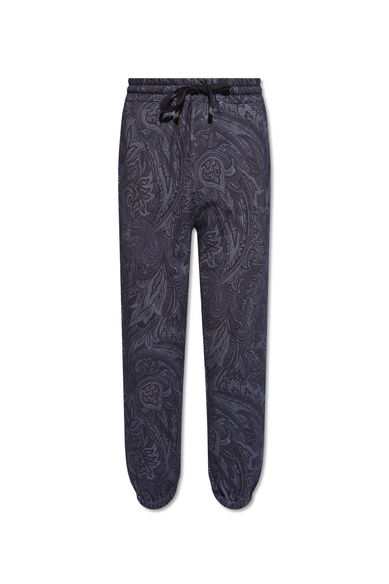 Ladies sweatpants with baroque-pattern, Blue, M/38
