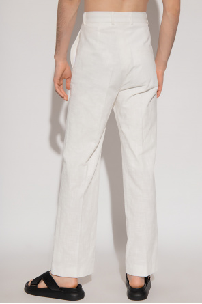 Casablanca Pleat-front bianco trousers