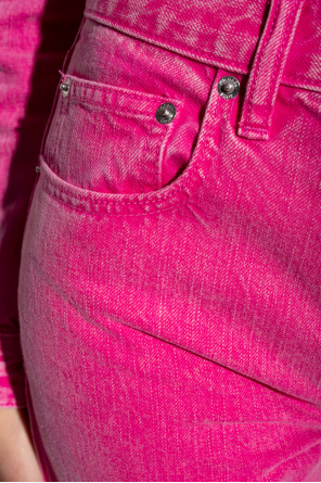 train detail sweetheart neckline dress Straight jeans