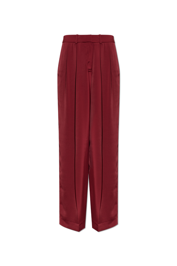 Michael Michael Kors Satin pleat-front trousers