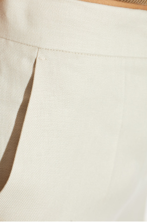 Max Mara Lniane szorty ‘Kaki’