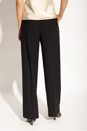 Theory Pleat-front metallic trousers