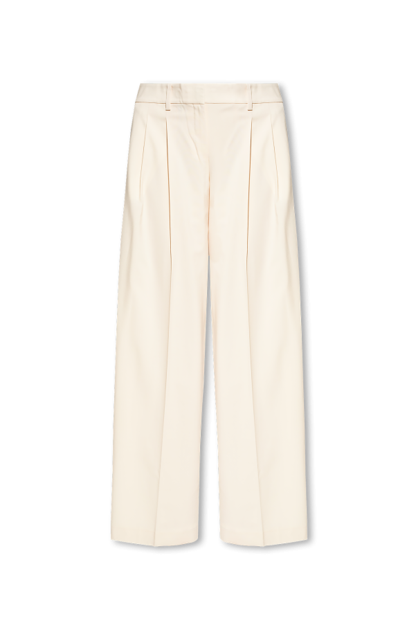 Theory Wide pleat-front trousers