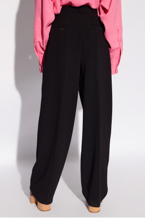 Theory Wide pleat-front athletic trousers