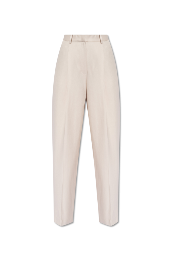 Theory Wide pleat-front High-Waisted trousers