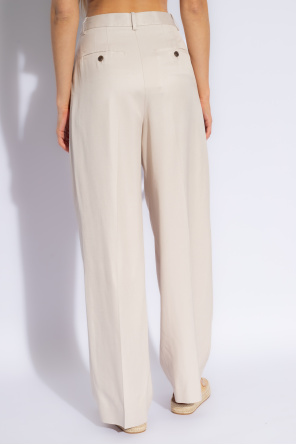 Theory Wide pleat-front High-Waisted trousers
