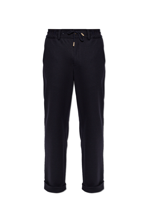 Eleventy Trousers with rolled-up legs