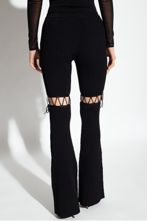 Nensi Dojaka Ribbed trousers with lacing