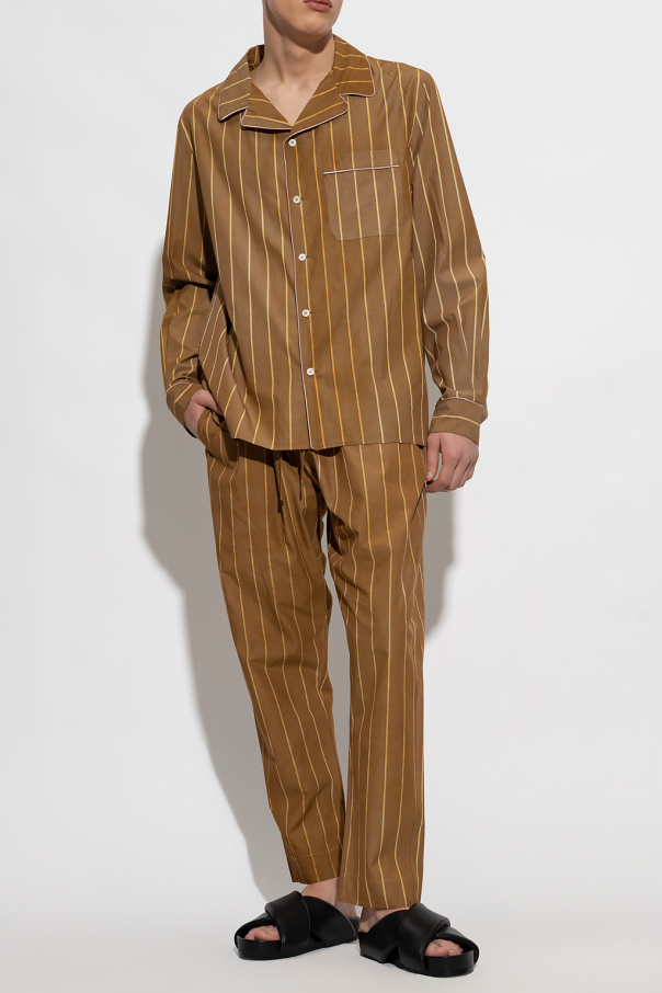 Nick Fouquet Spodnie ze wzorem w prążki
