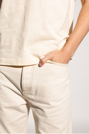Nanushka Bawełniane spodnie z logo