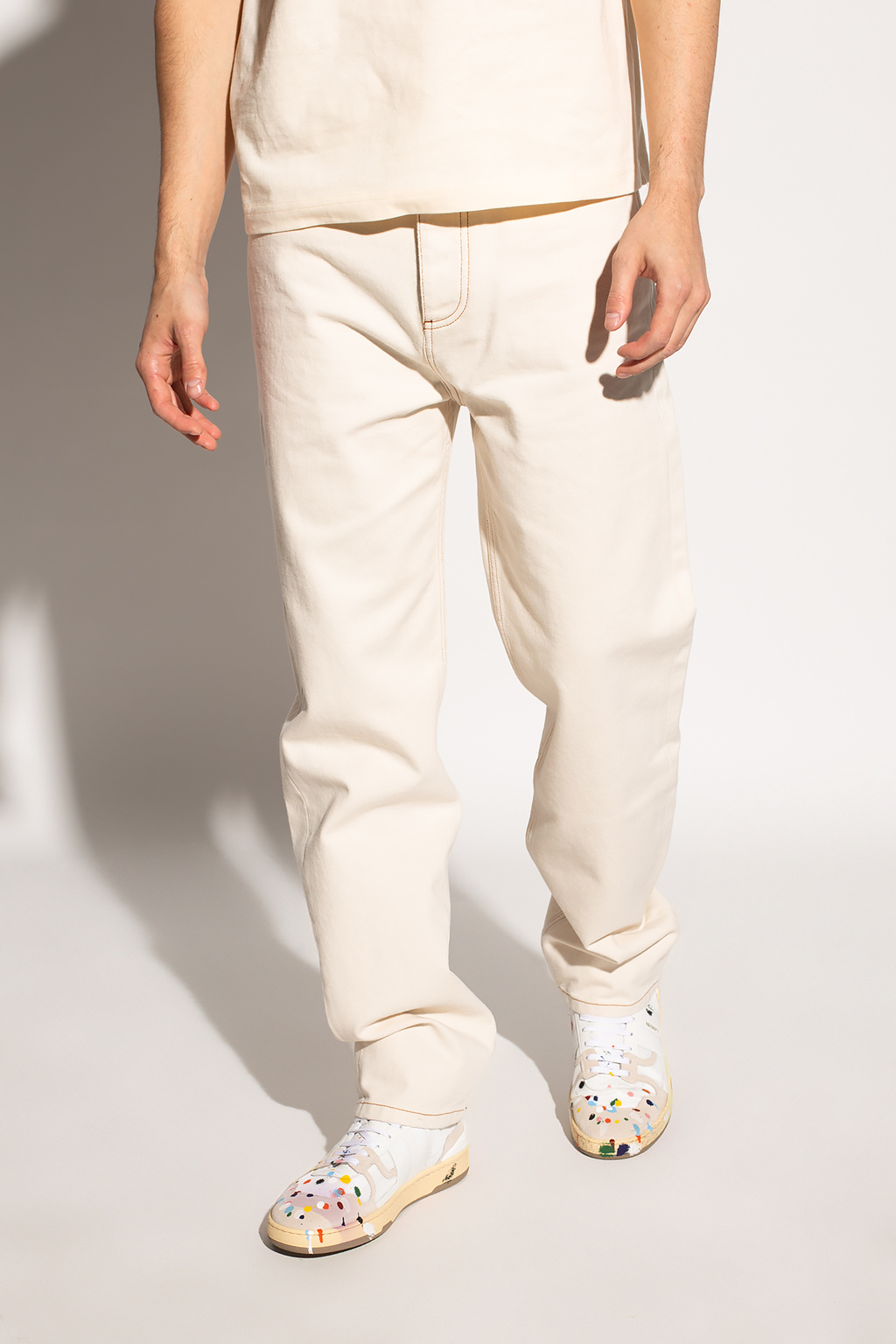 Nanushka Cotton trousers Straight with logo
