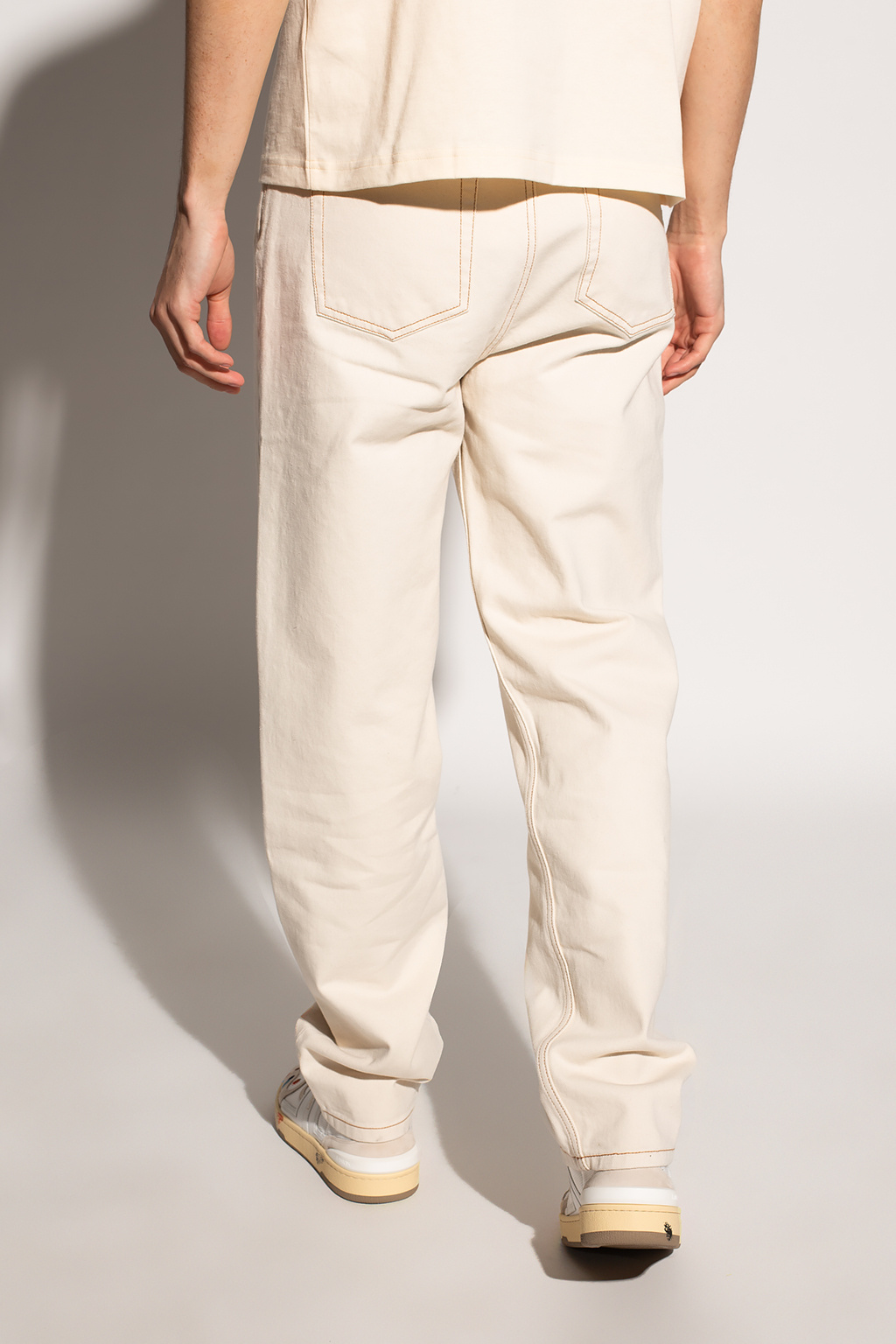 Nanushka Cotton trousers Straight with logo