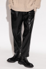Nanushka BLACK ‘Jain’ trousers in vegan leather