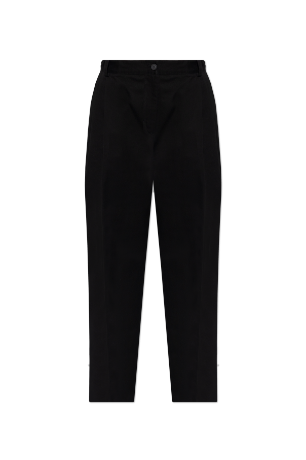 Maison Kitsuné Wide-leg pleated trousers