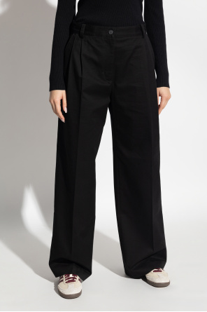 Maison Kitsuné Wide-leg pleated trousers