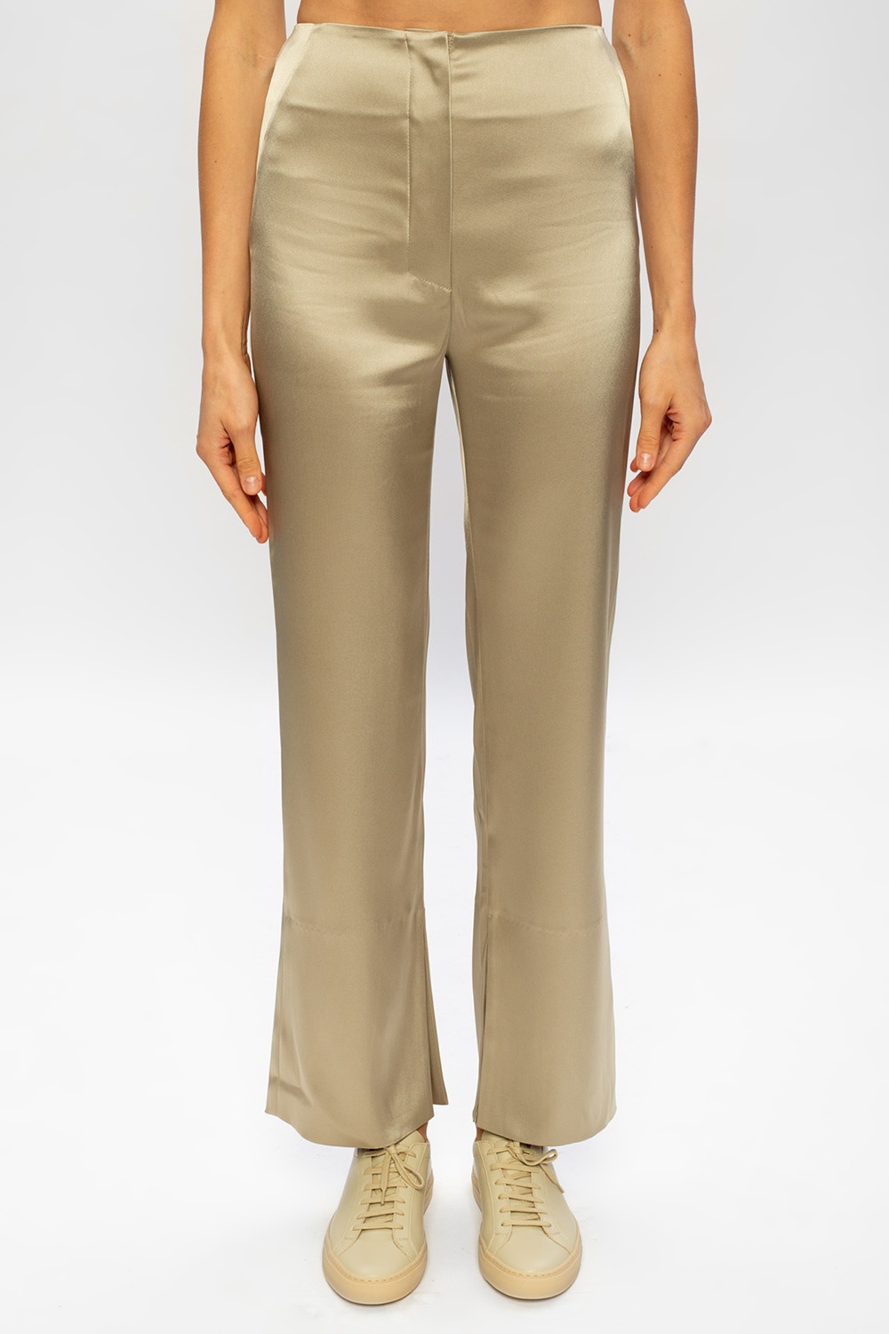 Nanushka Satin trousers with slits