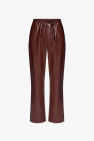 Nanushka BROWN ‘Calie’ trousers in vegan leather