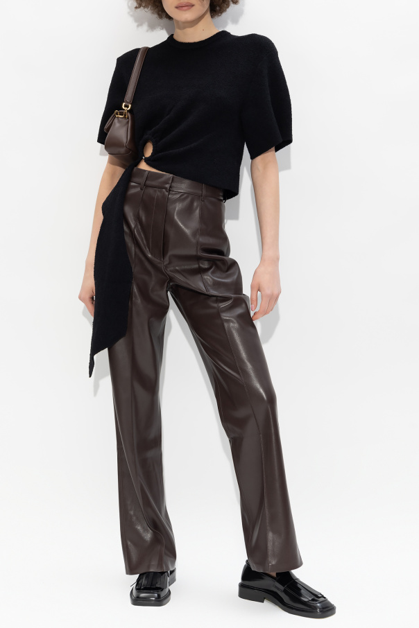 Nanushka ‘Lena’ Nero trousers from vegan leather