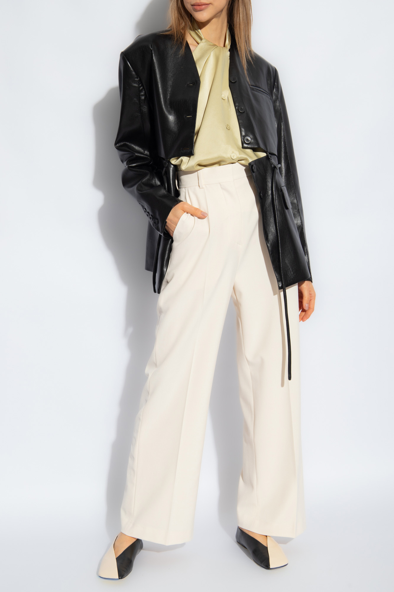 Nanushka ‘Lanai’ pleat-front trousers